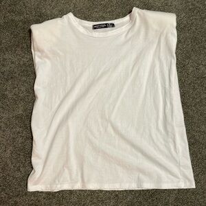 Nasty Gal US 0 white cotton muscle tee (also have black)